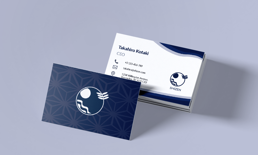 Shizen business card mockup